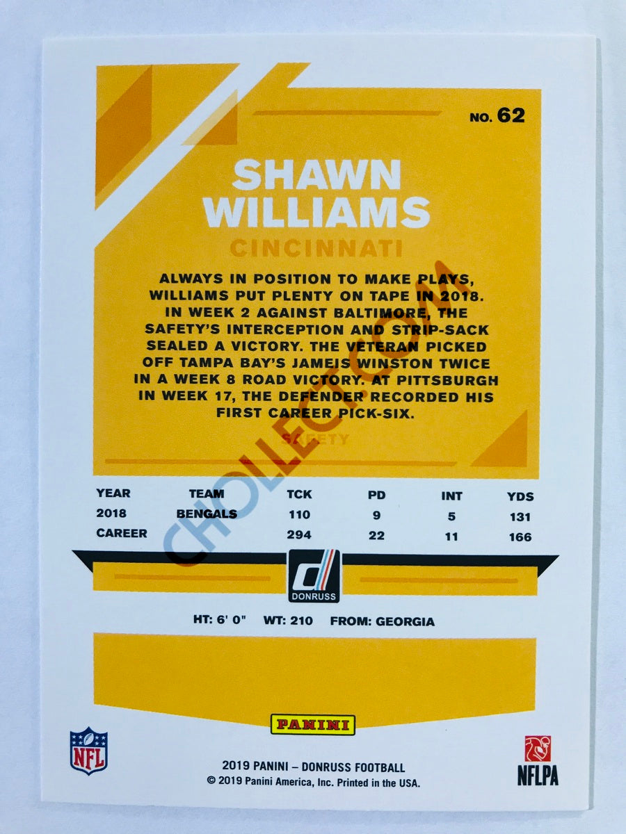 Shawn Williams - Cincinnati Bengals 2019-20 Panini Donruss #62