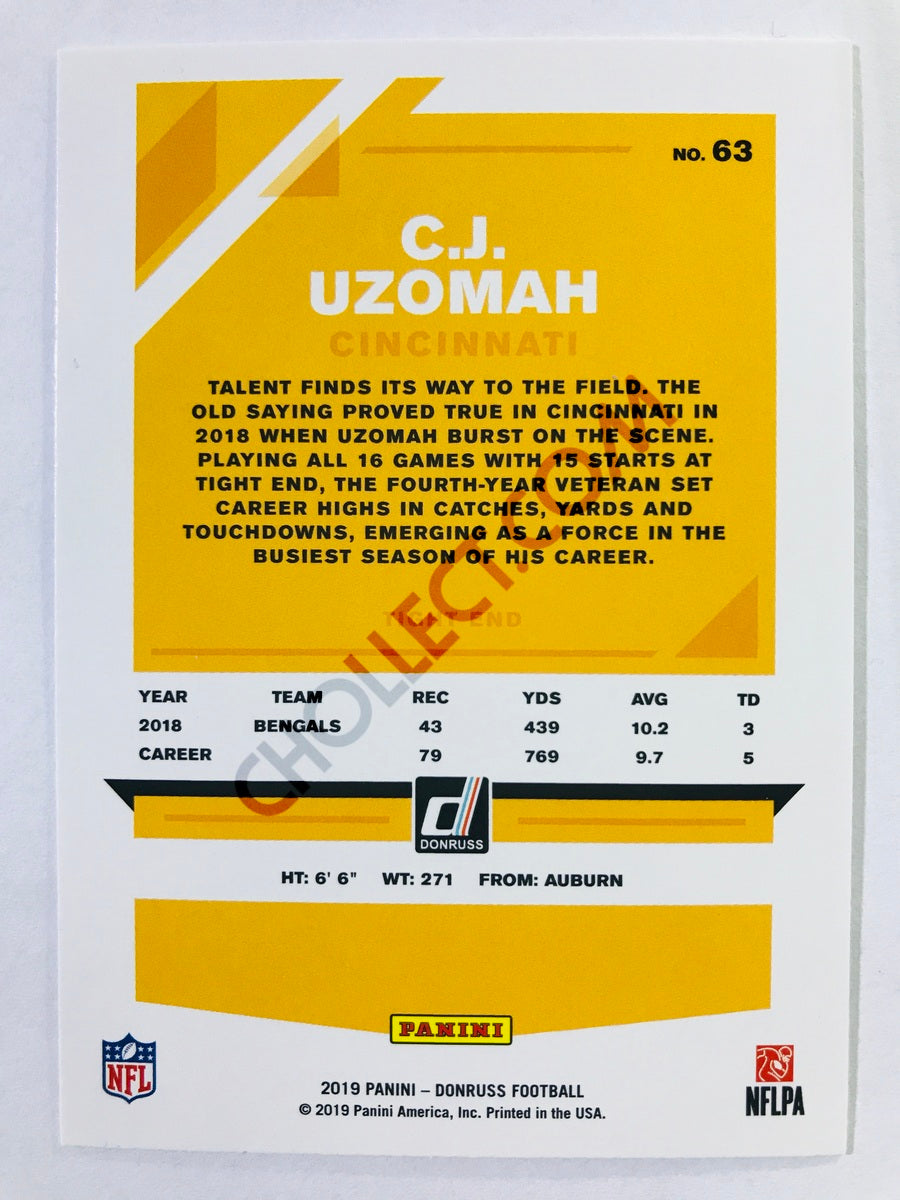 C.J. Uzomah - Cincinnati Bengals 2019-20 Panini Donruss #63