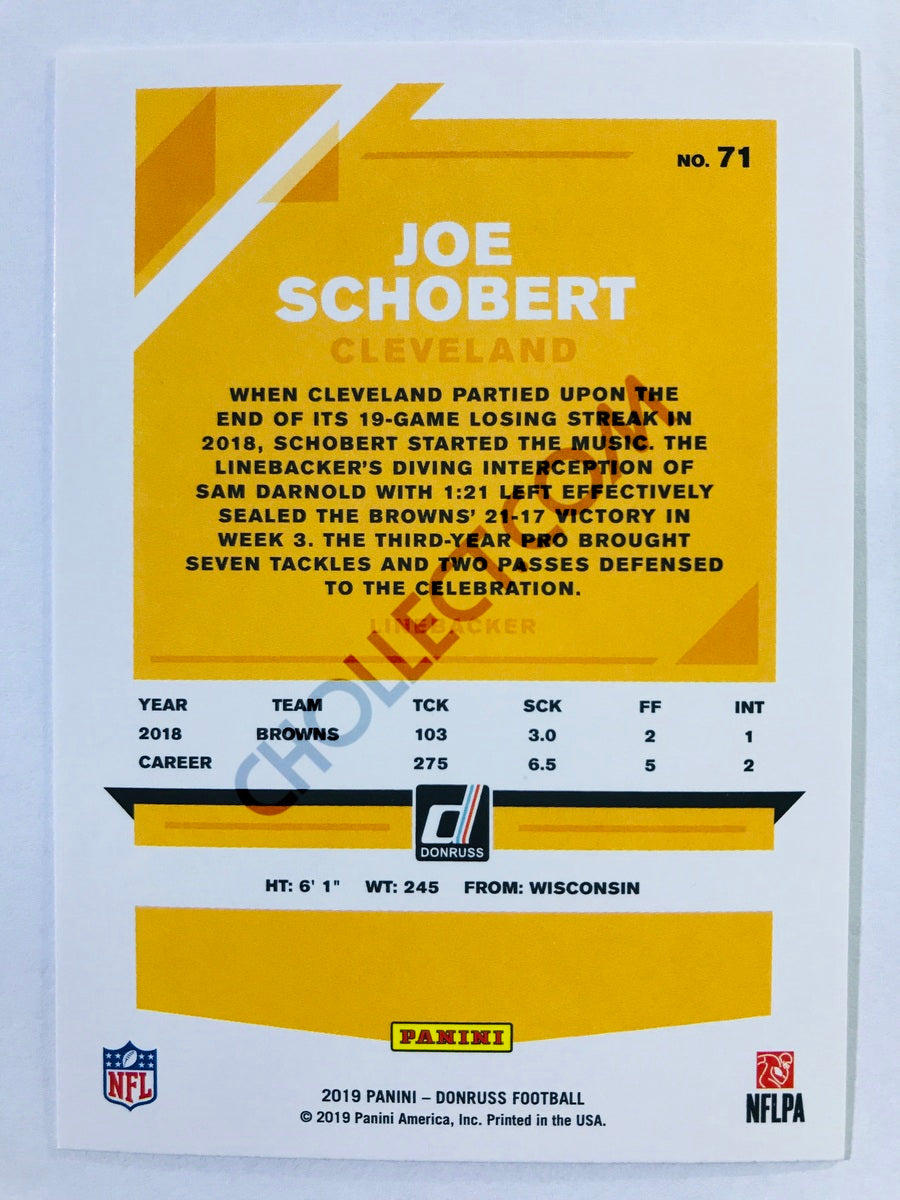 Joe Schobert - Cleveland Browns 2019-20 Panini Donruss #71