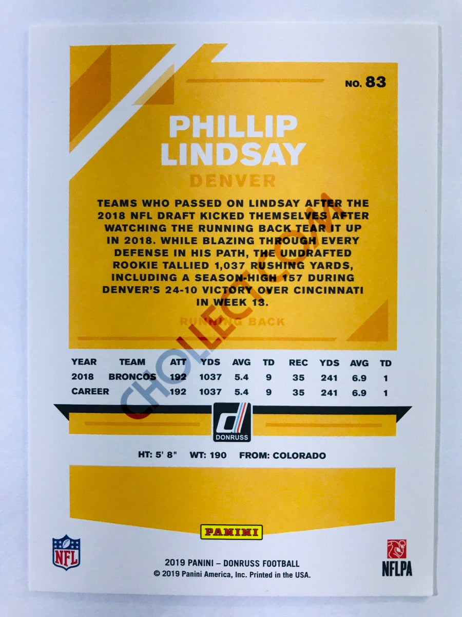 Phillip Lindsay - Denver Broncos 2019-20 Panini Donruss #83