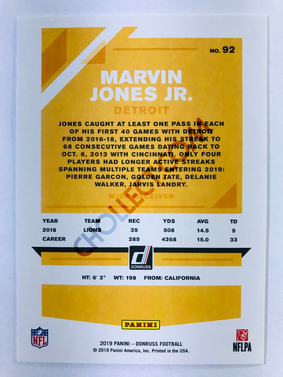 Marvin Jones Jr. - Detroit Lions 2019-20 Panini Donruss #92