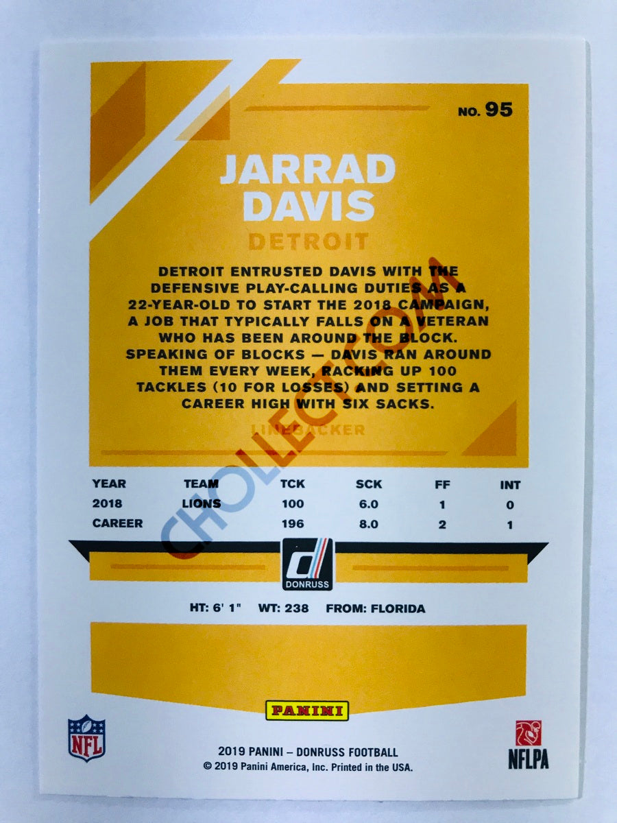 Jarrad Davis - Detroit Lions 2019-20 Panini Donruss #95