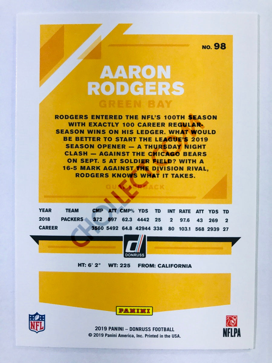 Aaron Rodgers - Green Bay Packers 2019-20 Panini Donruss #98