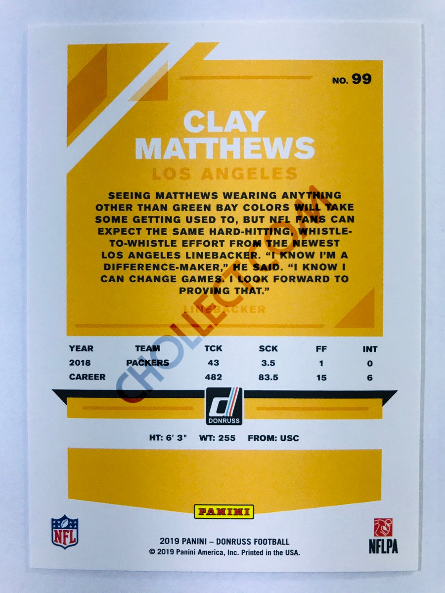 Clay Matthews - Los Angeles Rams 2019-20 Panini Donruss #99