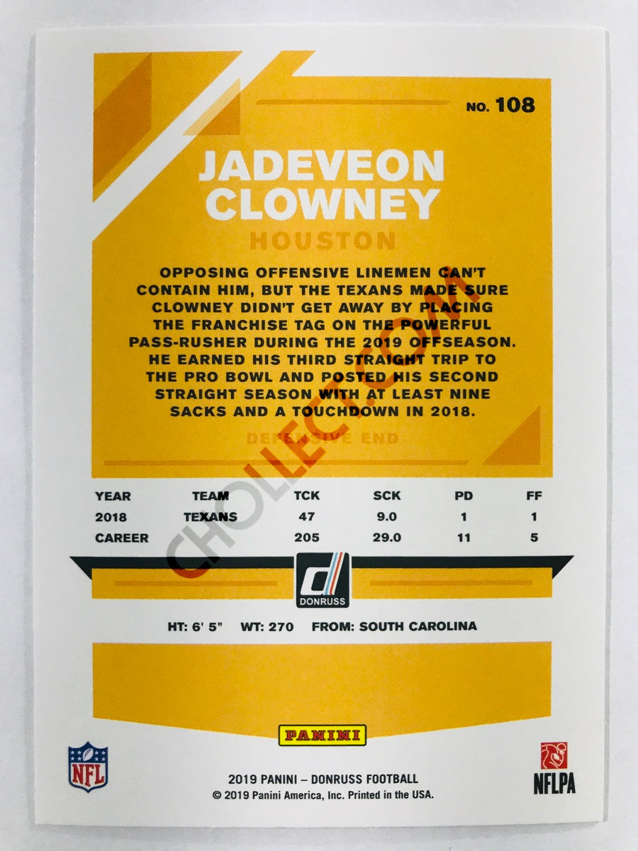 Jadeveon Clowney - Houston Texans 2019-20 Panini Donruss #108