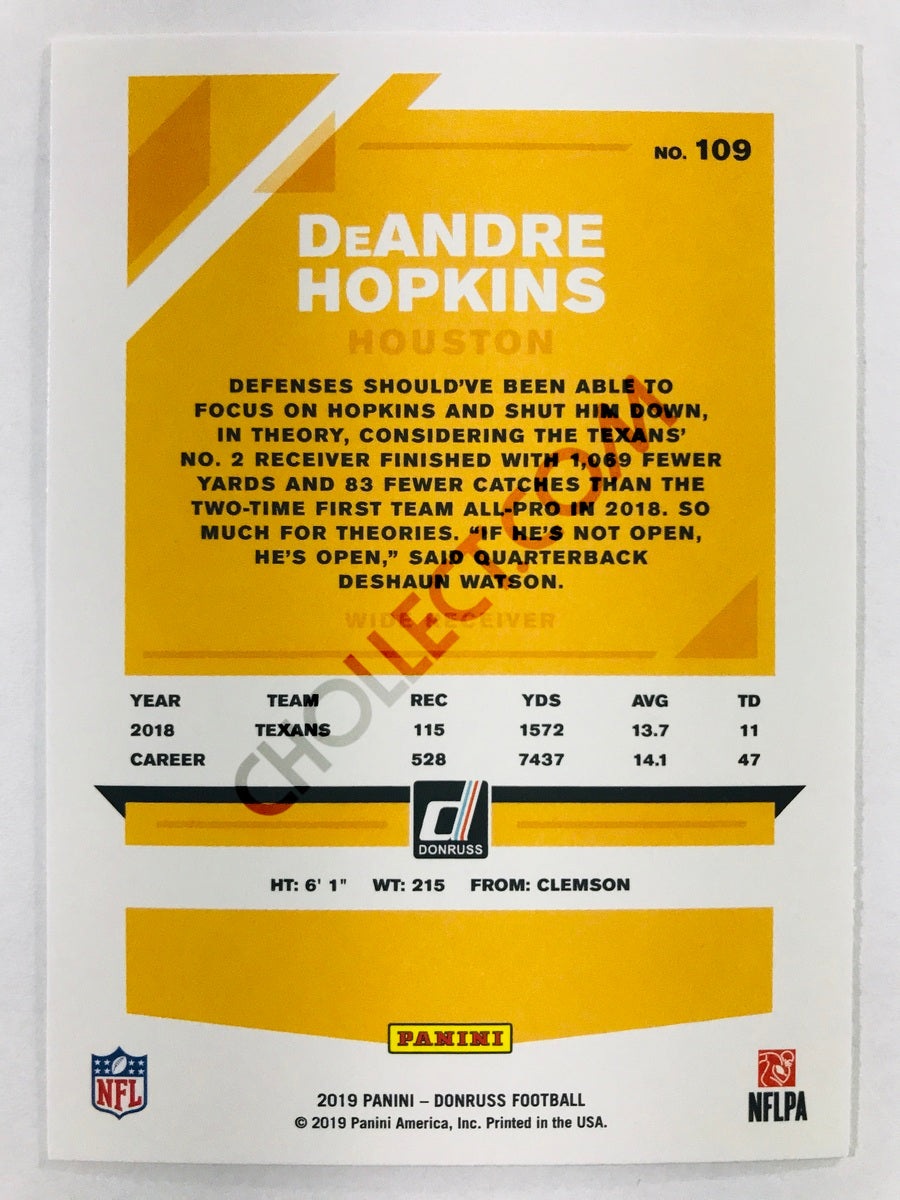 DeAndre Hopkins - Houston Texans 2019-20 Panini Donruss #109