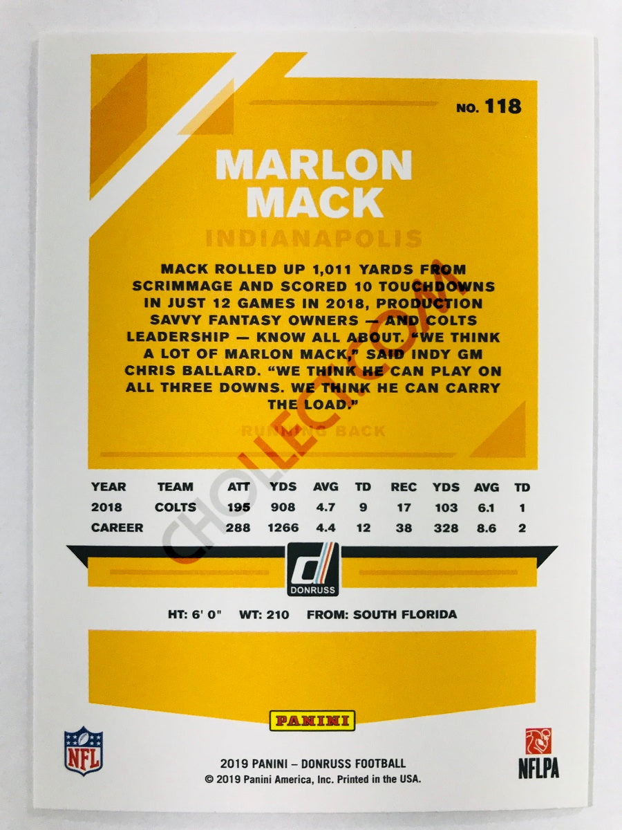 Marlon Mack - Indianapolis Colts 2019-20 Panini Donruss #118