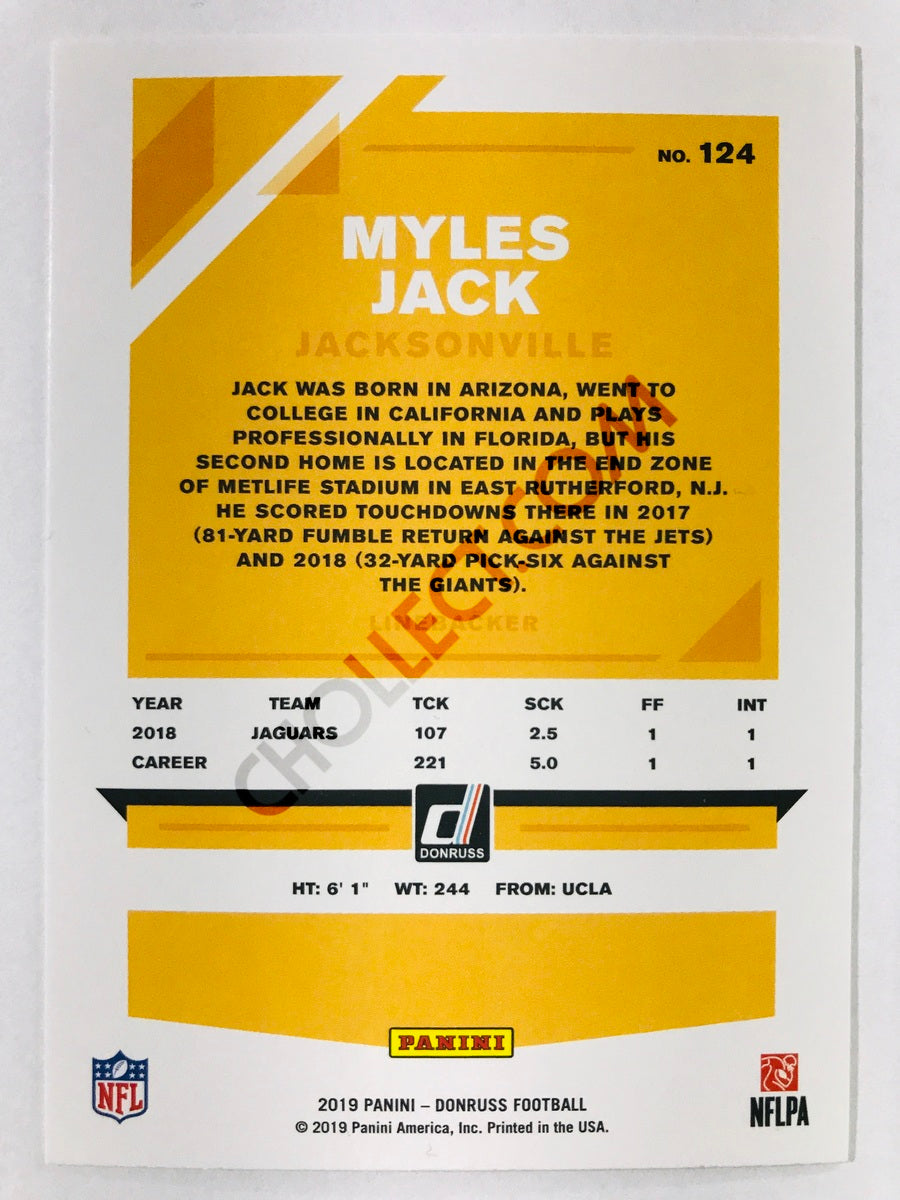 Myles Jack - Jacksonville Jaguars 2019-20 Panini Donruss #124