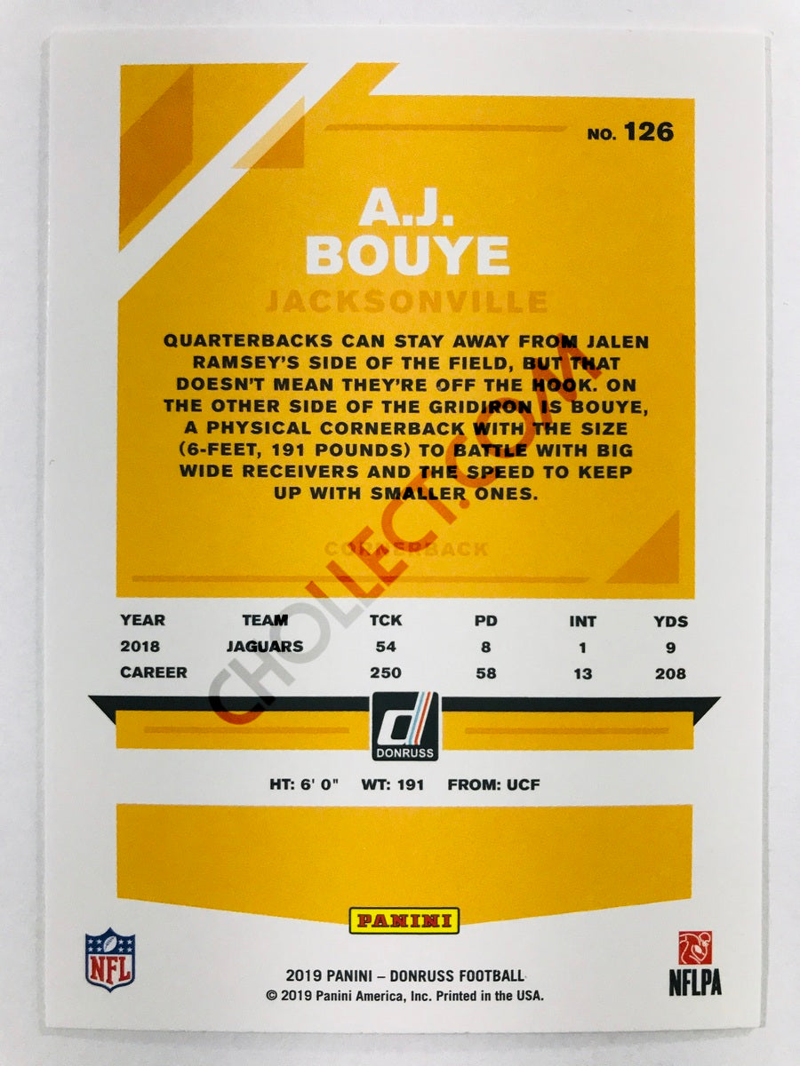 A.J. Bouye - Jacksonville Jaguars 2019-20 Panini Donruss #126