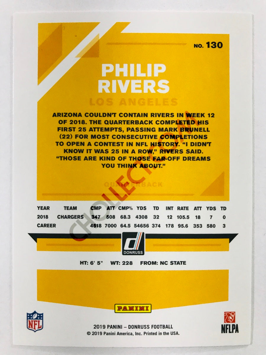 Philip Rivers - Los Angeles Chargers 2019-20 Panini Donruss #130