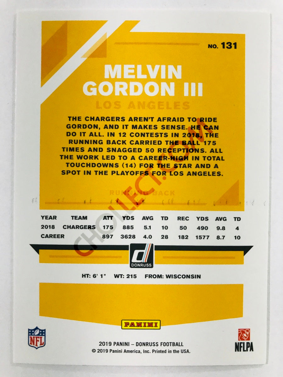 Melvin Gordon III - Los Angeles Chargers 2019-20 Panini Donruss #131