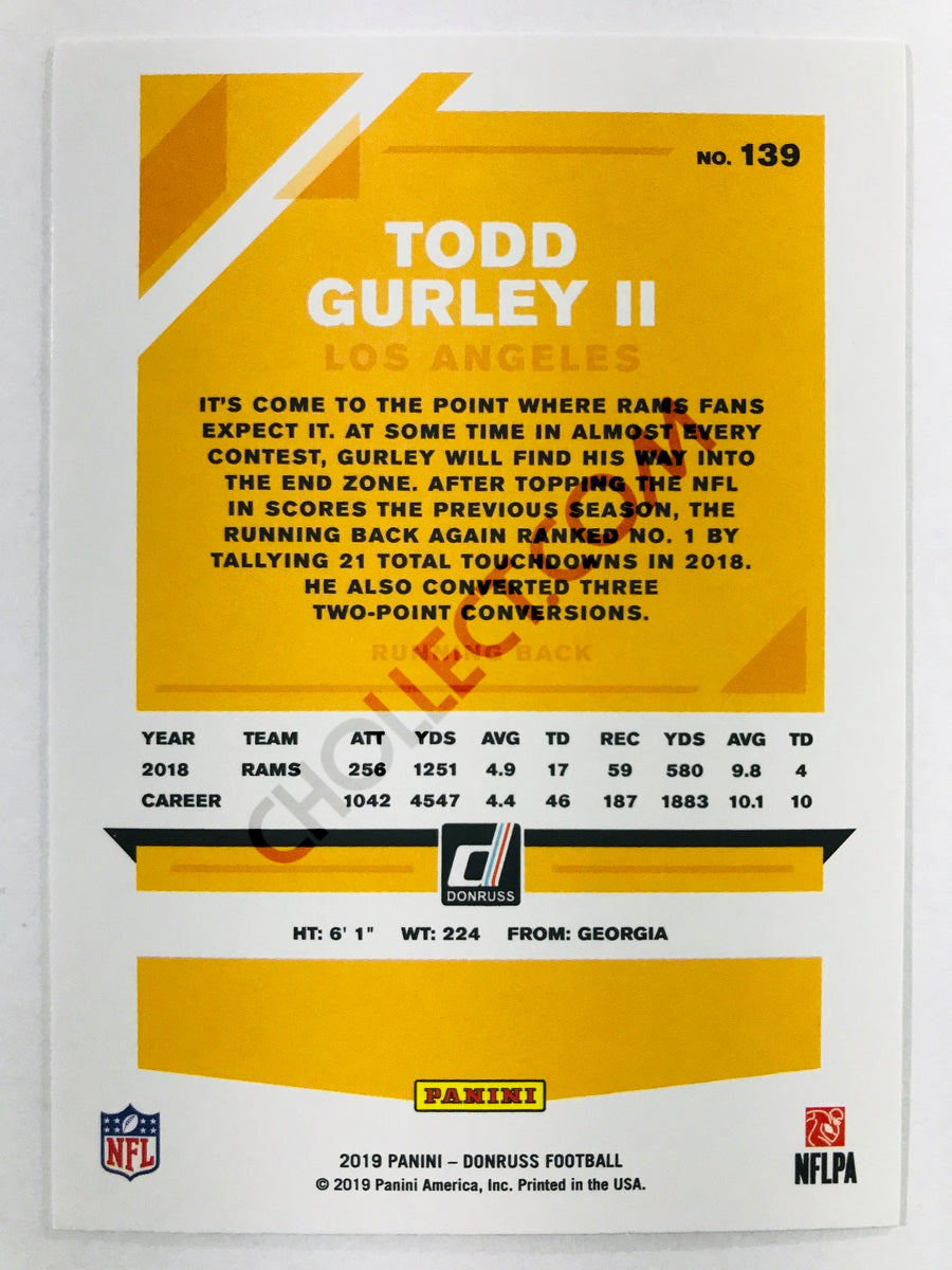 Todd Gurley II - Los Angeles Rams 2019-20 Panini Donruss #139