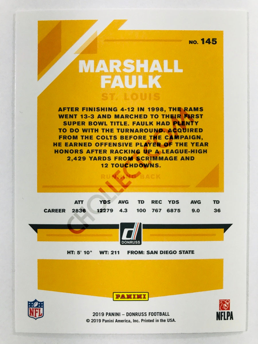 Marshall Faulk - St. Louis Rams 2019-20 Panini Donruss #145