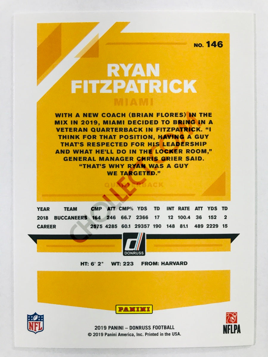 Ryan Fitzpatrick - Miami Dolphins 2019-20 Panini Donruss #146