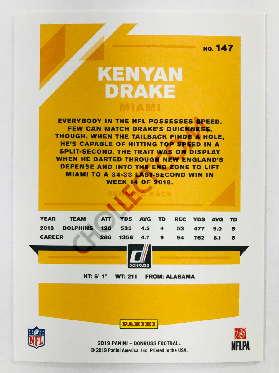 Kenyan Drake - Miami Dolphins 2019-20 Panini Donruss #147