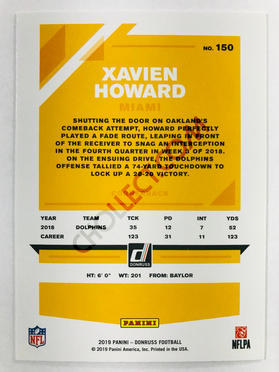 Xavien Howard - Miami Dolphins 2019-20 Panini Donruss #150