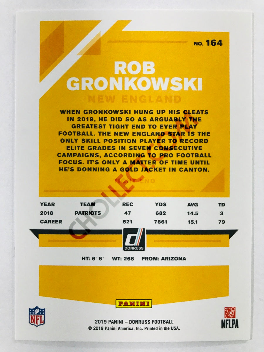 Rob Gronkowski - New England Patriots 2019-20 Panini Donruss #164