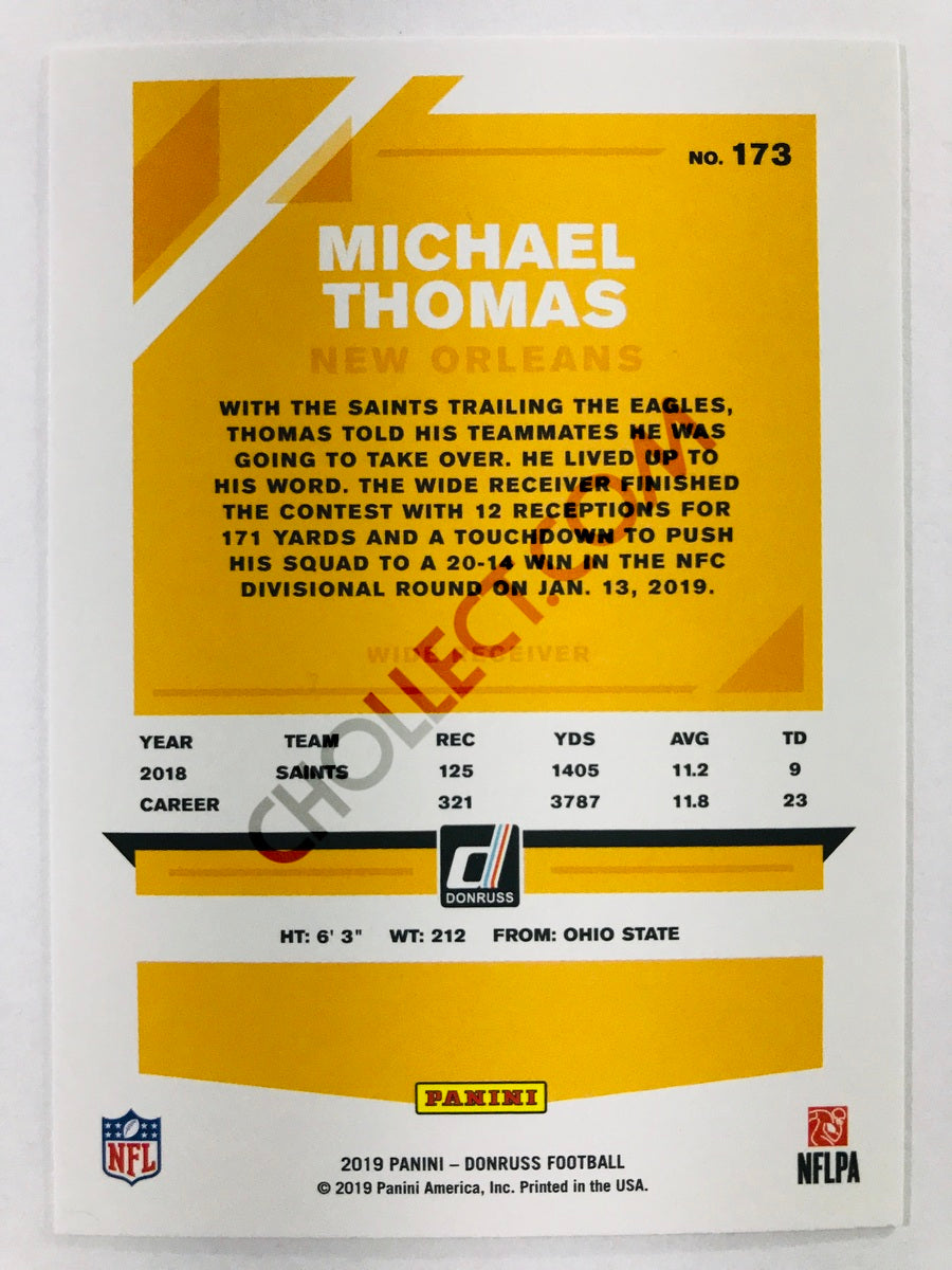 Michael Thomas - New Orleans Saints 2019-20 Panini Donruss #173