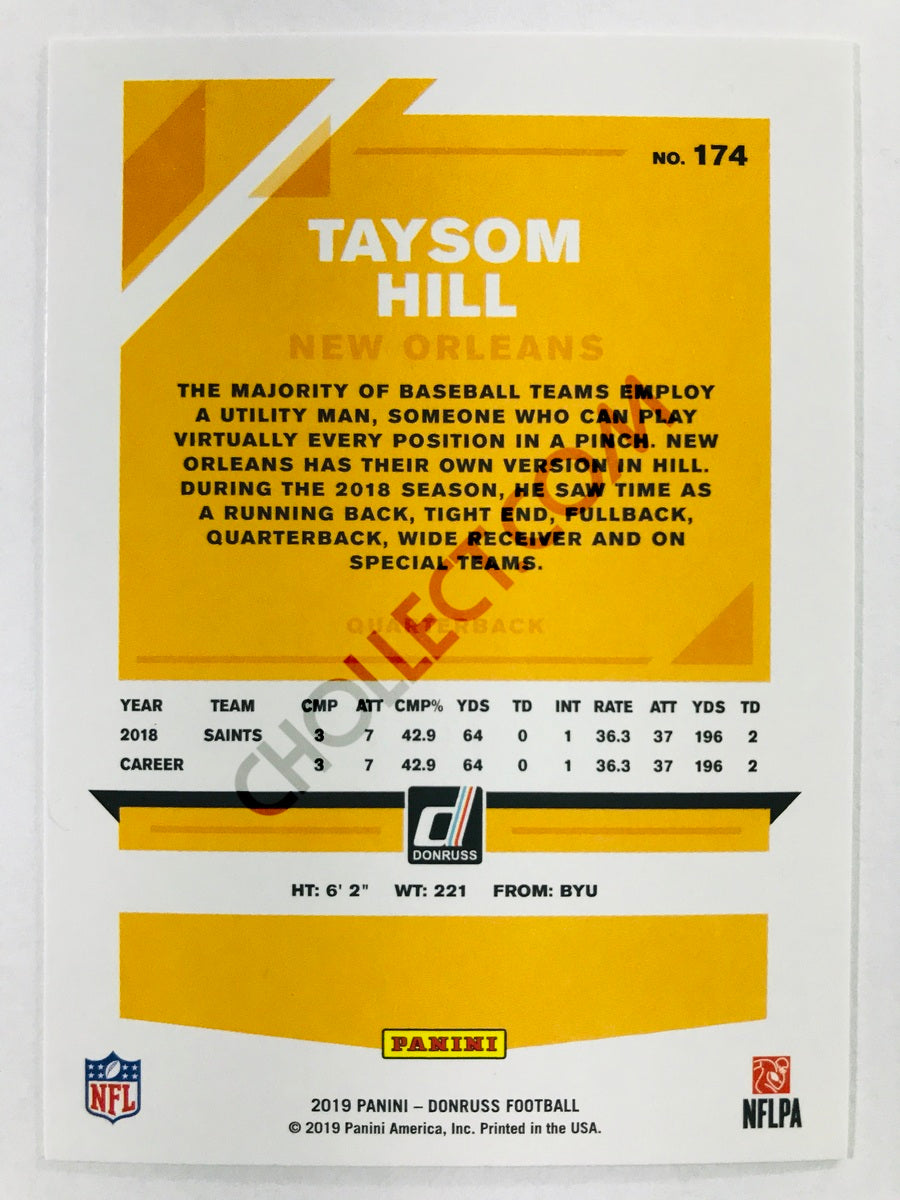 Taysom Hill - New Orleans Saints 2019-20 Panini Donruss #174