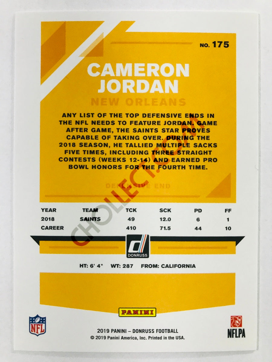 Cameron Jordan - New Orleans Saints 2019-20 Panini Donruss #175