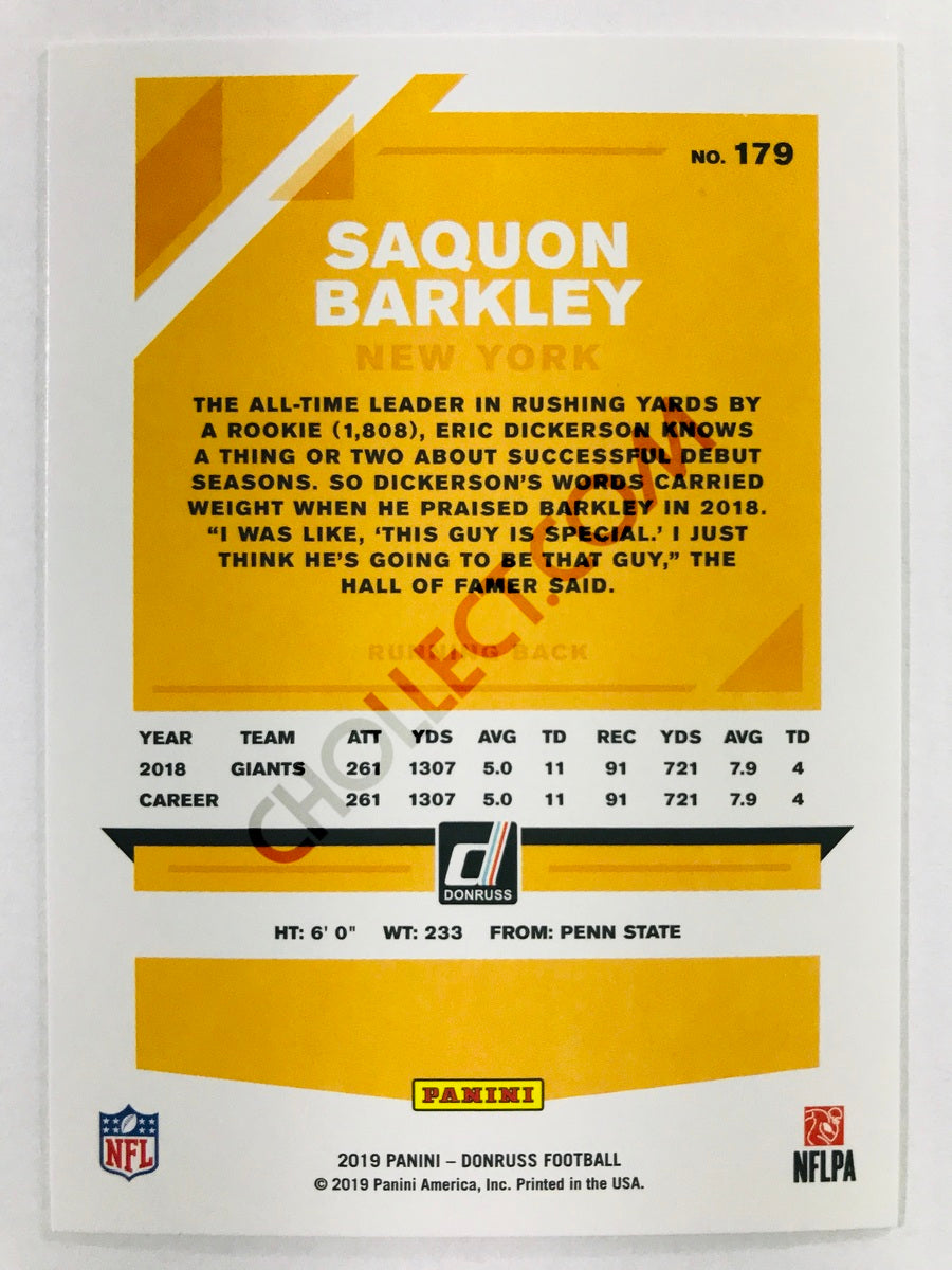 Saquon Barkley - New York Giants 2019-20 Panini Donruss #179