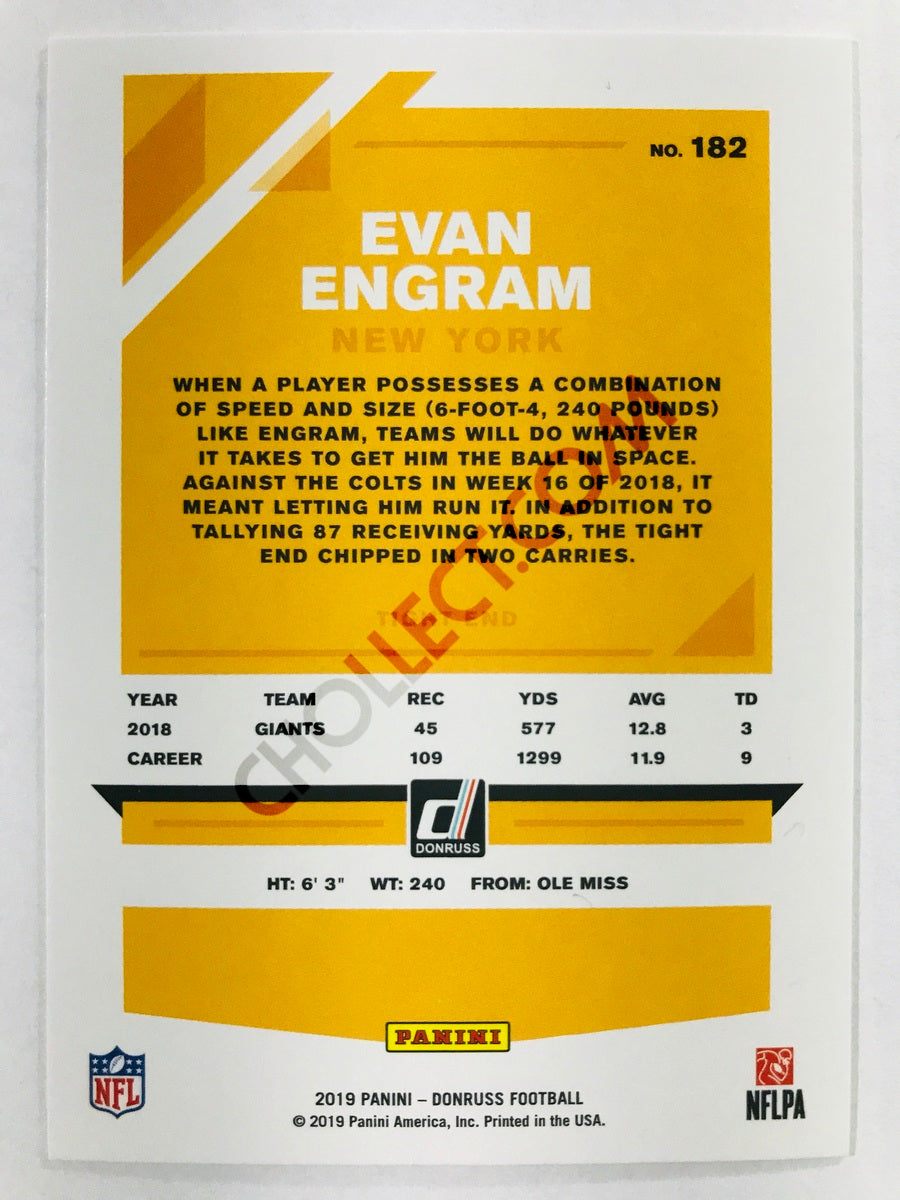 Evan Engram - New York Giants 2019-20 Panini Donruss #182