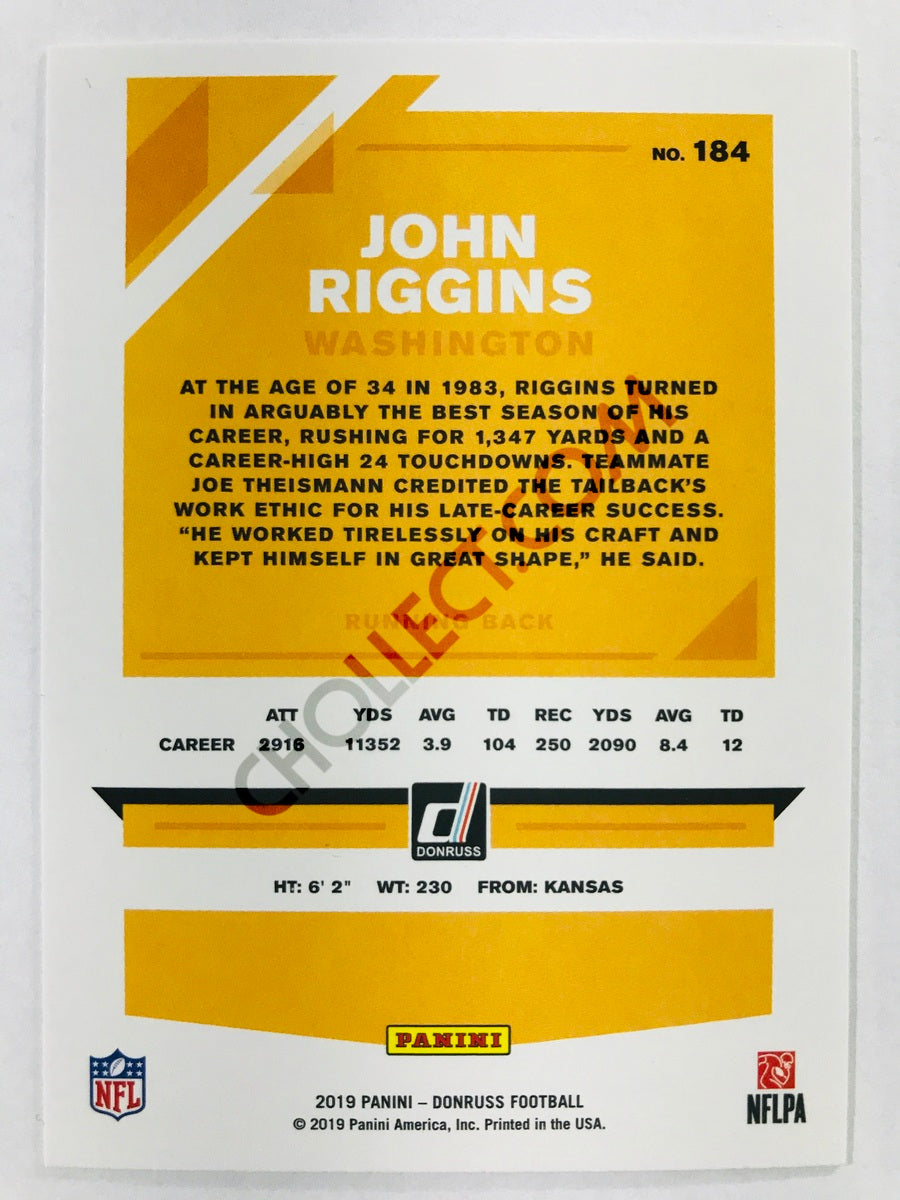 John Riggins - Washington Redskins 2019-20 Panini Donruss #184