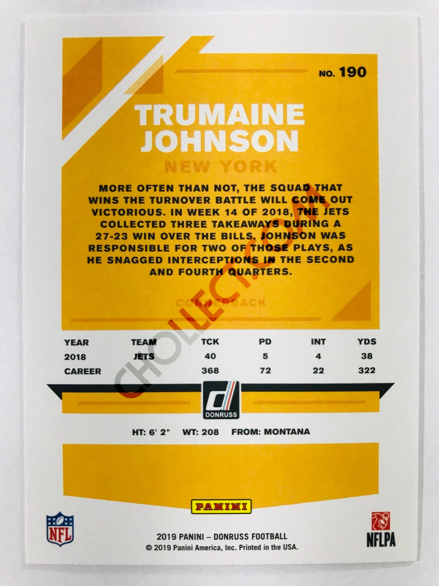 Trumaine Johnson - New York Jets 2019-20 Panini Donruss #190