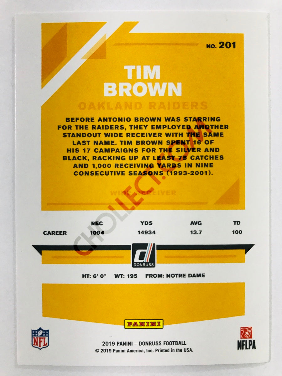 Tim Brown - Oakland Raiders 2019-20 Panini Donruss #201