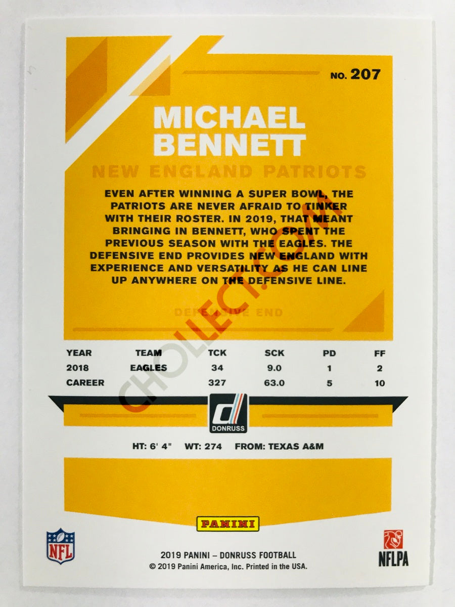 Michael Bennett - New England Patriots 2019-20 Panini Donruss #207