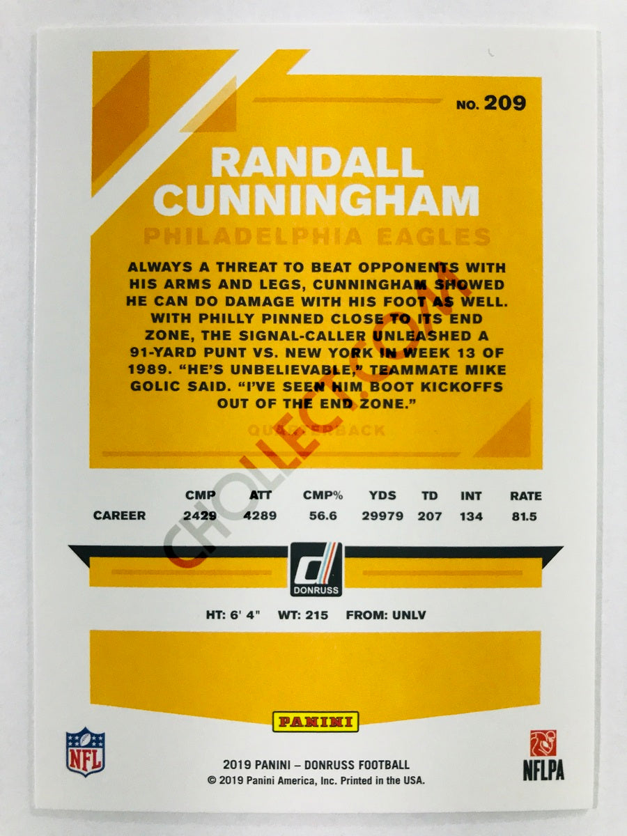 Randall Cunningham - Philadelphia Eagles 2019-20 Panini Donruss #209