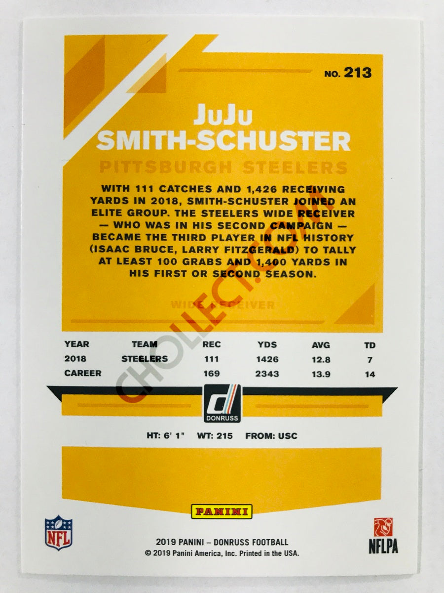 JuJu Smith-Schuster - Pittsburgh Steelers 2019-20 Panini Donruss #213