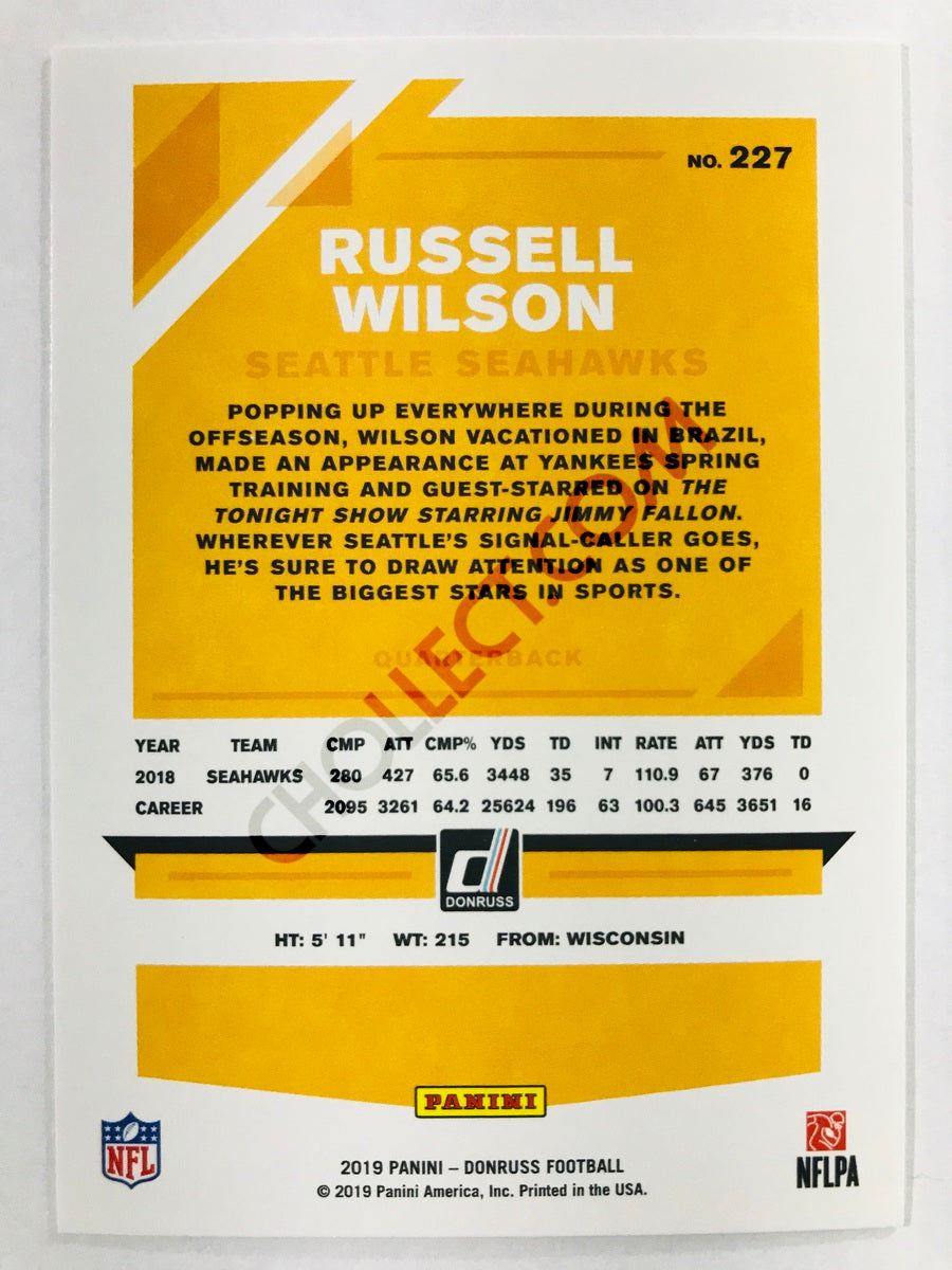 Russell Wilson - Seattle Seahawks 2019-20 Panini Donruss #227