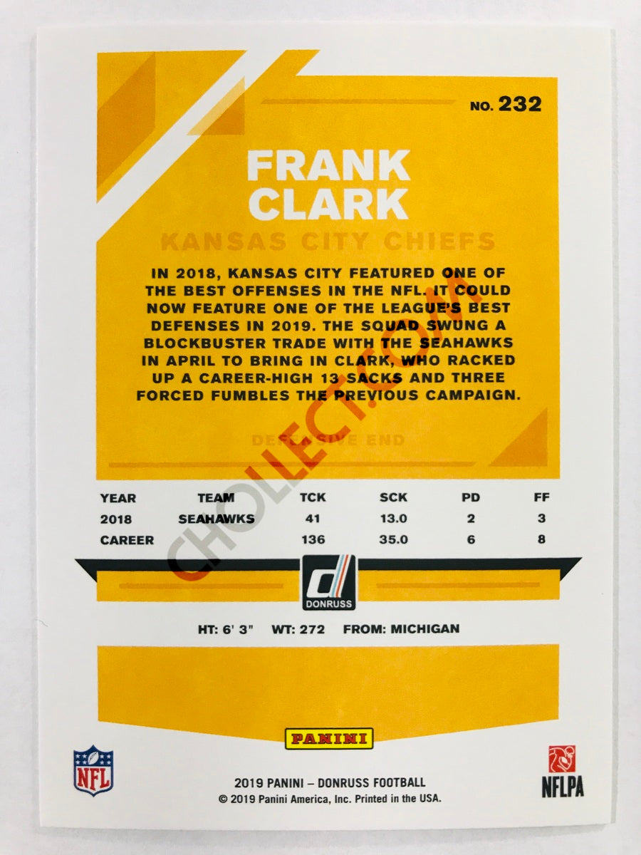 Frank Clark - Kansas City Chiefs 2019-20 Panini Donruss #232