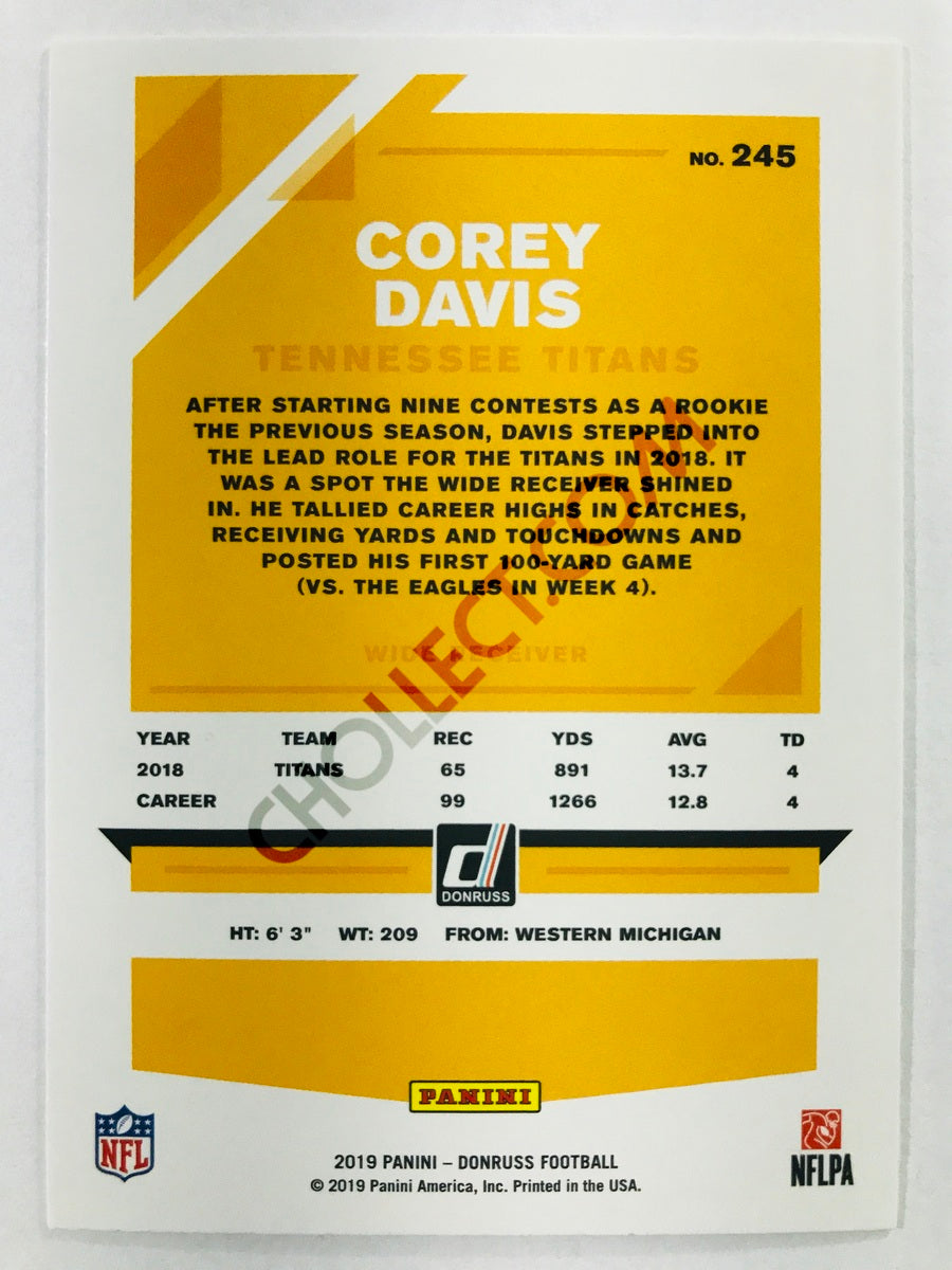 Corey Davis - Tennessee Titans 2019-20 Panini Donruss #245