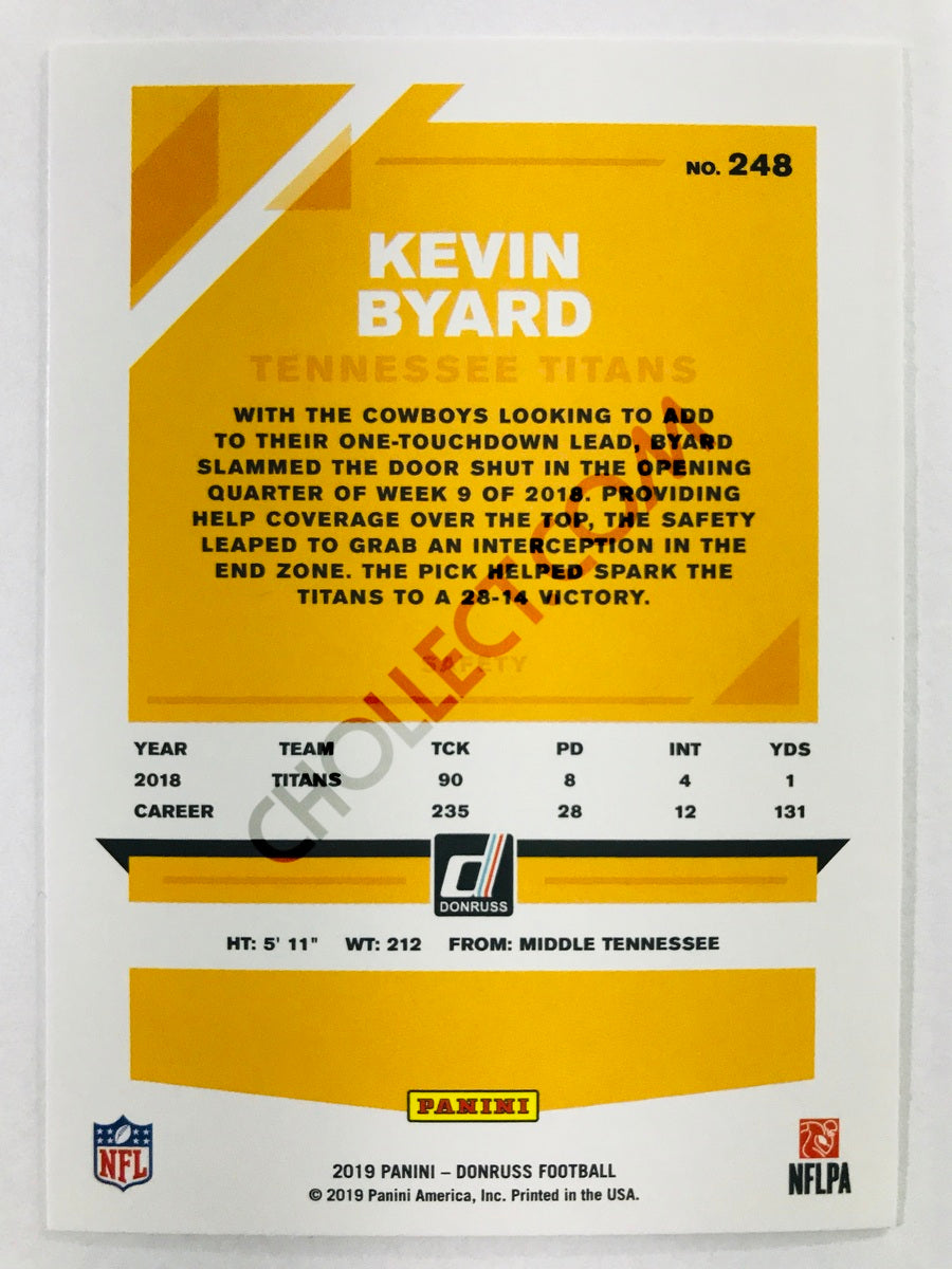 Kevin Byard - Tennessee Titans 2019-20 Panini Donruss #248