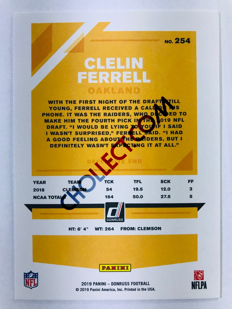 Clelin Ferrell - Oakland Raiders 2019-20 Panini Donruss RC Rookie #254