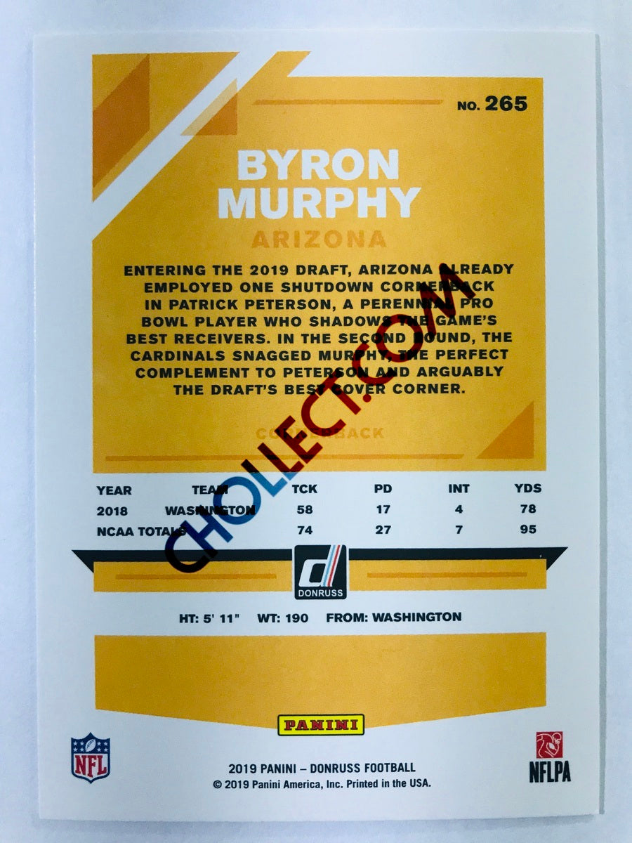 Byron Murphy - Arizona Cardinals 2019-20 Panini Donruss RC Rookie #265