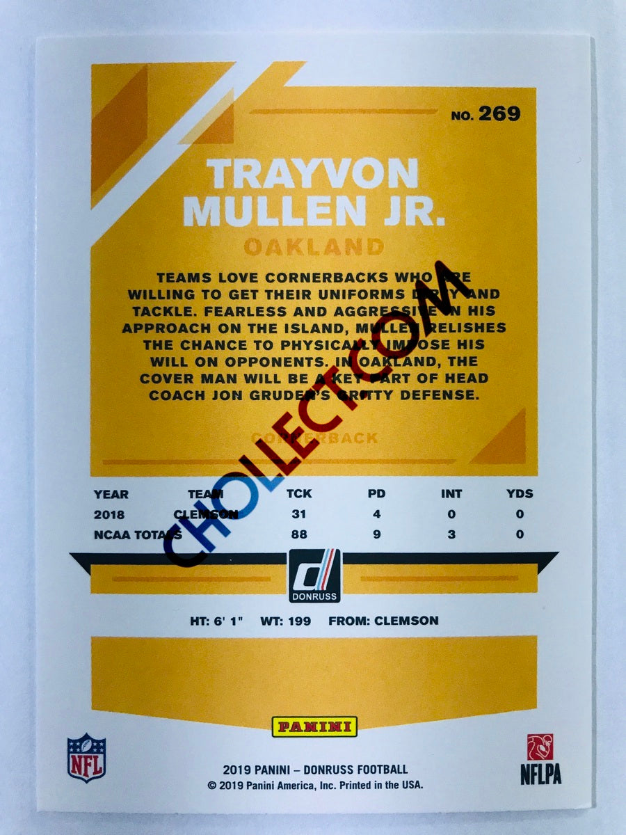 Trayvon Mullen Jr. - Oakland Raiders 2019-20 Panini Donruss RC Rookie #269