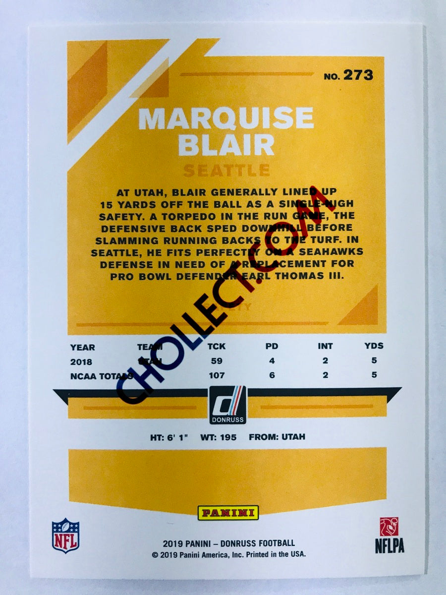 Marquise Blair - Seattle Seahawks 2019-20 Panini Donruss RC Rookie #273