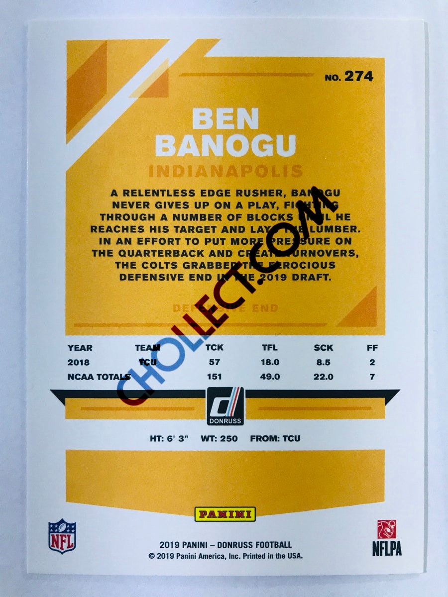 Ben Banogu - Indianapolis Colts 2019-20 Panini Donruss RC Rookie #274