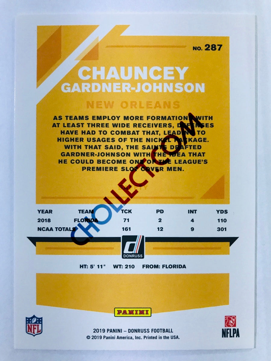 Chauncey Gardner-Johnson - New Orleans Saints 2019-20 Panini Donruss RC Rookie #287