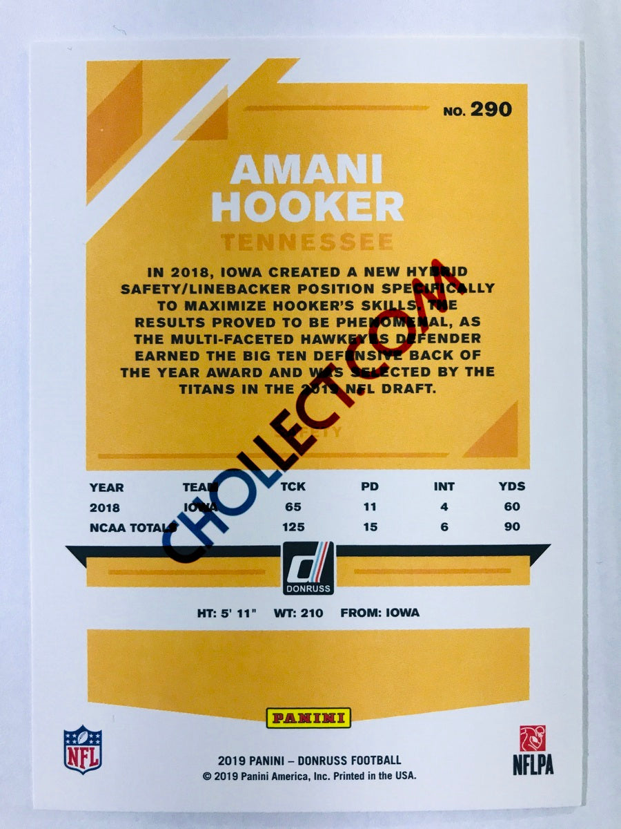 Amani Hooker - Tennessee Titans 2019-20 Panini Donruss RC Rookie #290