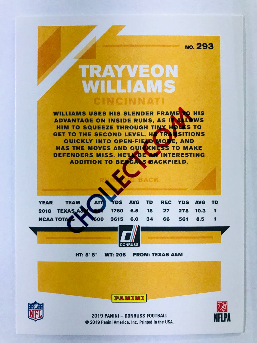 Trayveon Williams - Cincinnati Bengals 2019-20 Panini Donruss RC Rookie #293