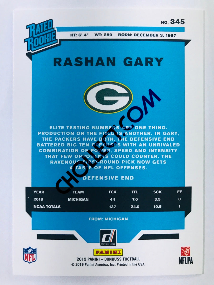 Rashan Gary - Green Bay Packers 2019-20 Panini Donruss Rated Rookie #345