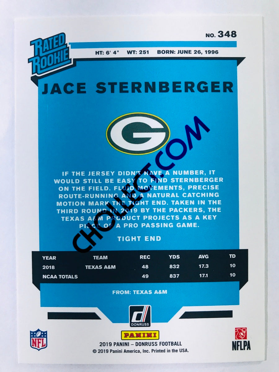 Jace Sternberger - Green Bay Packers 2019-20 Panini Donruss Rated Rookie #348