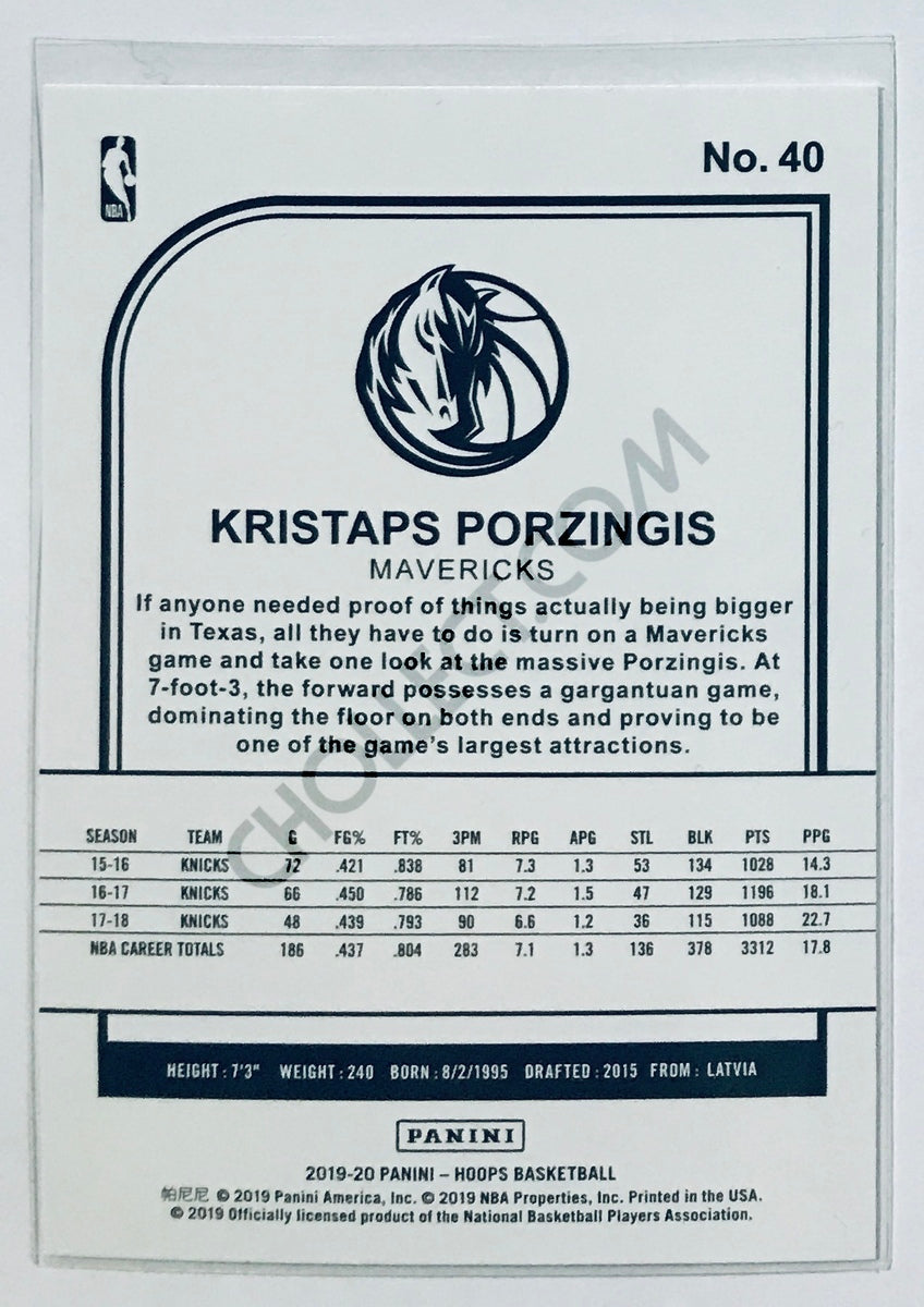 Kristaps Porzingis - Dallas Mavericks 2019-20 Panini NBA Hoops #40