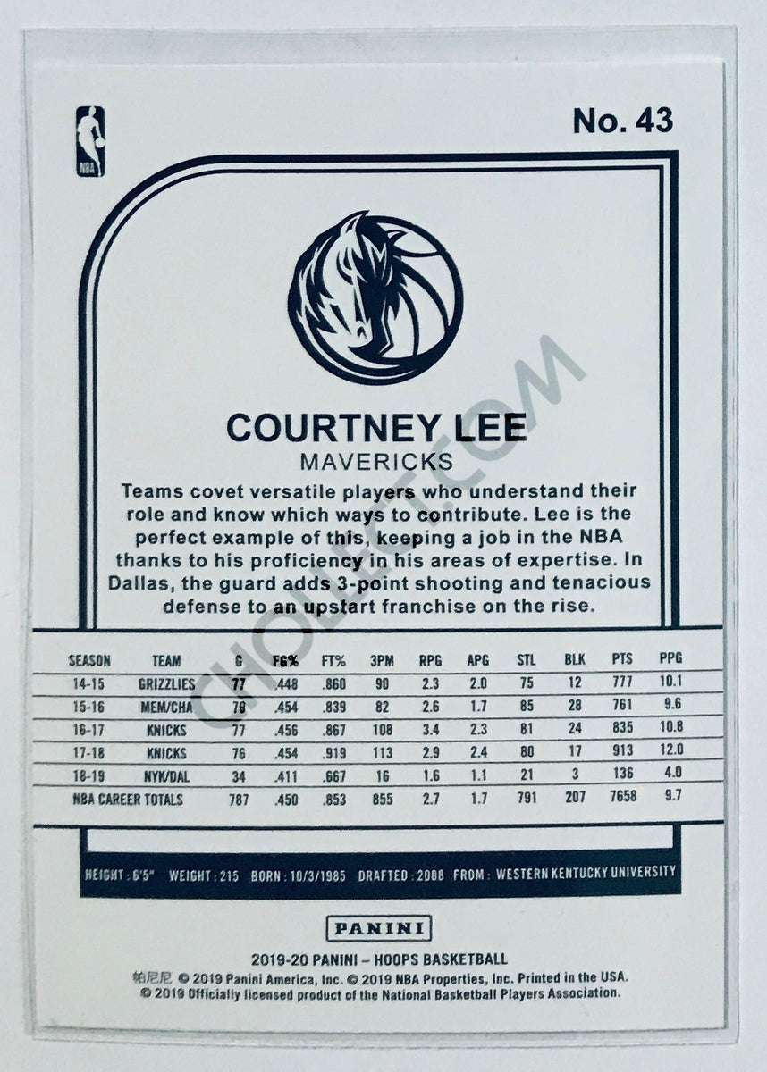 Courtney Lee - Dallas Mavericks 2019-20 Panini NBA Hoops #43