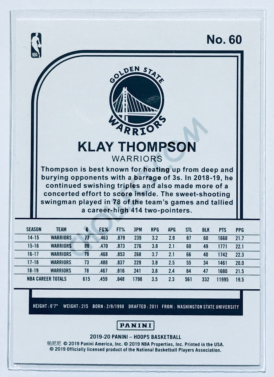 Klay Thompson - Golden State Warriors 2019-20 Panini NBA Hoops #60