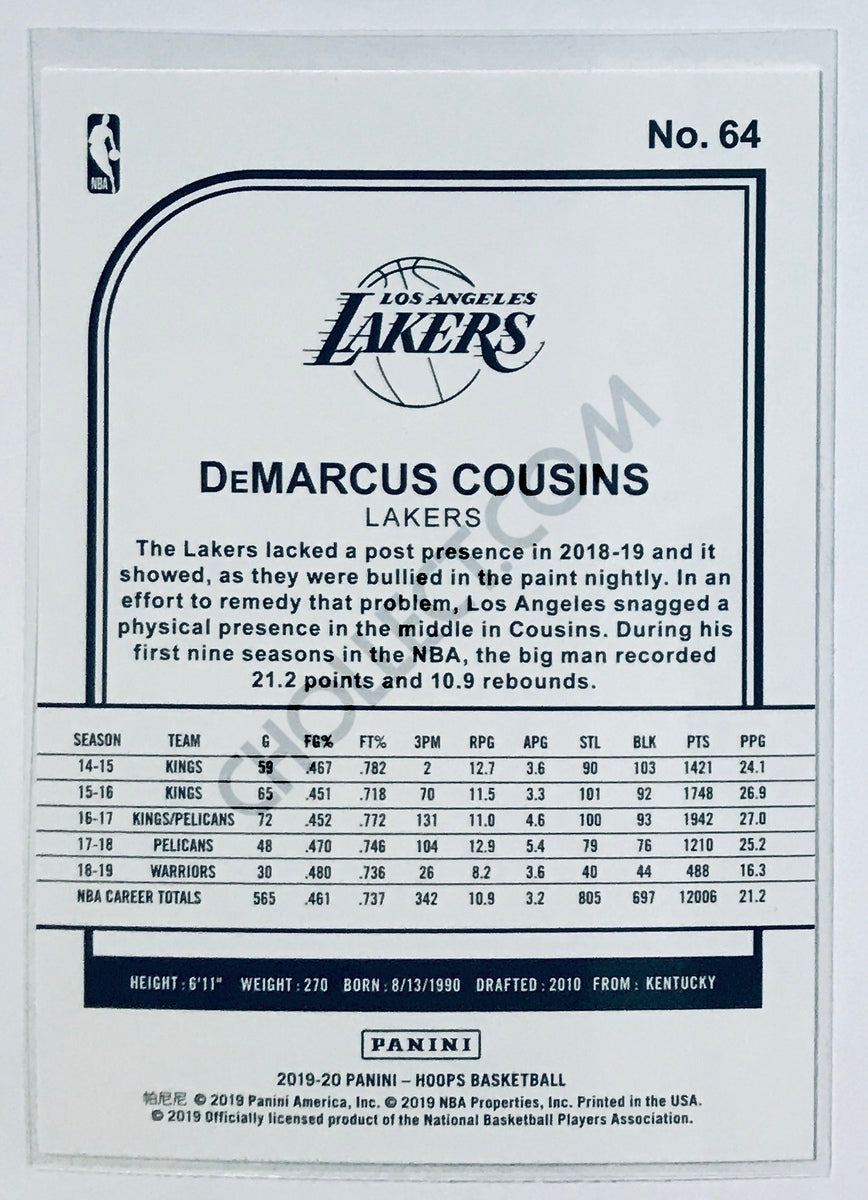 DeMarcus Cousins - Los Angeles Lakers 2019-20 Panini NBA Hoops #64